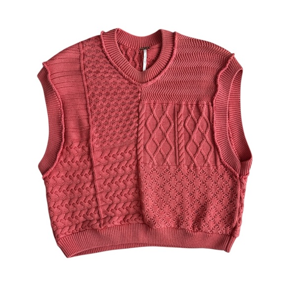 Free People Sweaters - Free People Take The Plunge 100% Cotton Sweater Vest Size Small
